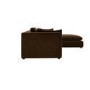 Chocolate Brown Velvet 4 Seater L-Shape Corner Sofa with Reversible Chaise - Hudson