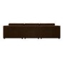 GRADE A2 - Chocolate Brown Velvet 4-Seater L-Shape Corner Sofa with Reversible Chaise - Hudson