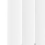 Sorrento White Horizontal Oval Designer Radiator 600x1593mm Single Panel 4255 BTU