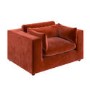 ALMOST PERFECT - Hudson Orange Velvet Cuddle Chair