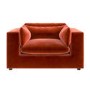 ALMOST PERFECT - Hudson Orange Velvet Cuddle Chair