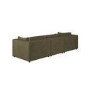 ALMOST PERFECT - Hudson Khaki Green Velvet 4 Seater Sofa