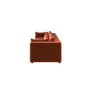 Large Burnt Orange Velvet 4 Seater Sofa - Hudson