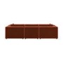 Large Burnt Orange Velvet 4 Seater Sofa - Hudson