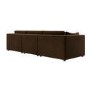 GRADE A2 - Chocolate Brown Velvet 4-Seater L-Shape Corner Sofa with Reversible Chaise - Hudson