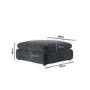 GRADE A2 - Charcoal Grey Velvet Foostool - Hudson