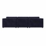 Navy Blue Velvet 4 Seater Reversible Chaise L-Shape Corner Sofa - Hudson
