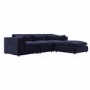 Navy Blue Velvet 4 Seater Reversible Chaise L-Shape Corner Sofa - Hudson