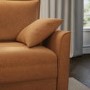2 Seater Large Pull-Out Sofa Bed with Storage in Orange Fabric - Hunter
