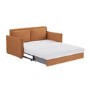 2 Seater Large Pull-Out Sofa Bed with Storage in Orange Fabric - Hunter