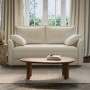 2 Seater Large Pull-Out Sofa Bed with Storage in Beige Fabric - Hunter
