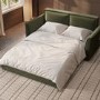 2 Seater Large Pull Out Sofa-Bed with Storage in Khaki Chenille - Hunter