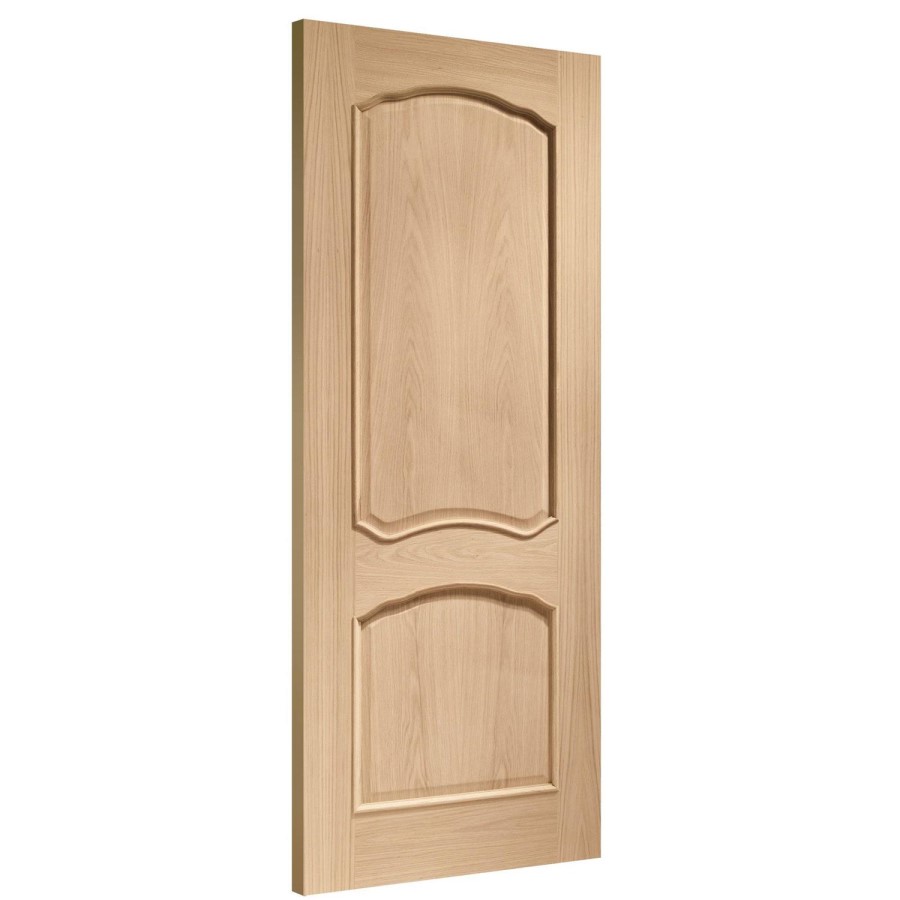 Internal Oak 2-Panel FD30 Fire Door - Unfinished - 2040 x 926 x 44mm - Louis - XL Joinery
