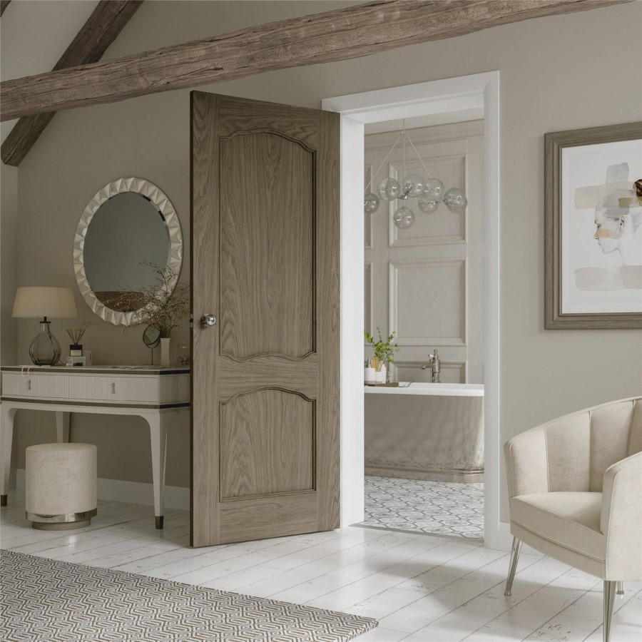 Internal Oak 2-Panel Door - Unfinished - 2040 x 926 x 40mm - Louis - XL Joinery