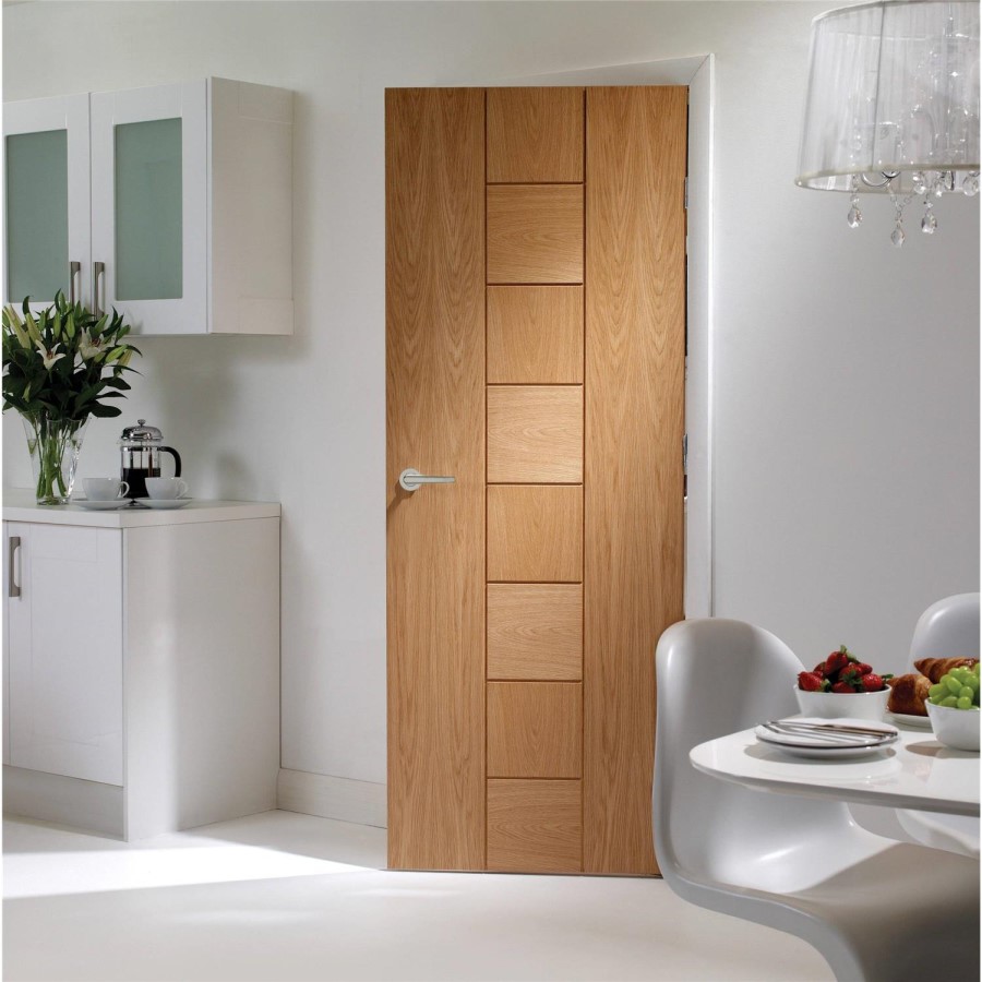 Internal Oak FD30 Fire Door - Unfinished - 2040 x 926 x 44mm - Messina - XL Joinery