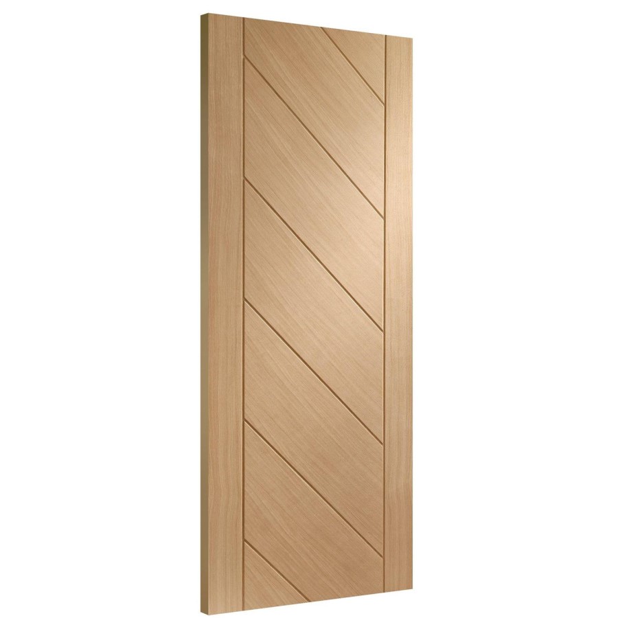 Internal Oak FD30 Fire Door - Unfinished - 1981 x 686 x 44mm - Monza - XL Joinery