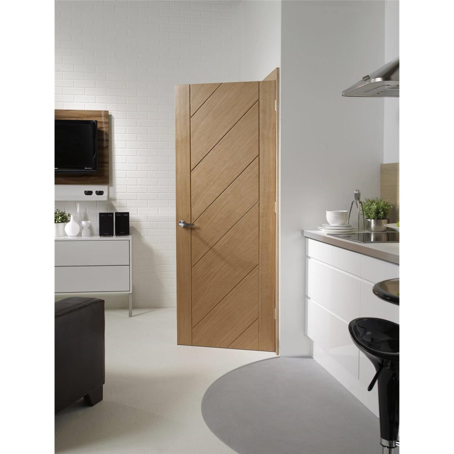 Internal Oak FD30 Fire Door - Unfinished - 2040 x 726 x 44mm - Monza - XL Joinery