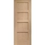 Internal Oak 4-Panel Shaker Door - Unfinished - 1981 x 838 x 35mm - XL Joinery