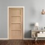 Internal Oak 4-Panel Shaker Door - Unfinished - 1981 x 838 x 35mm - XL Joinery