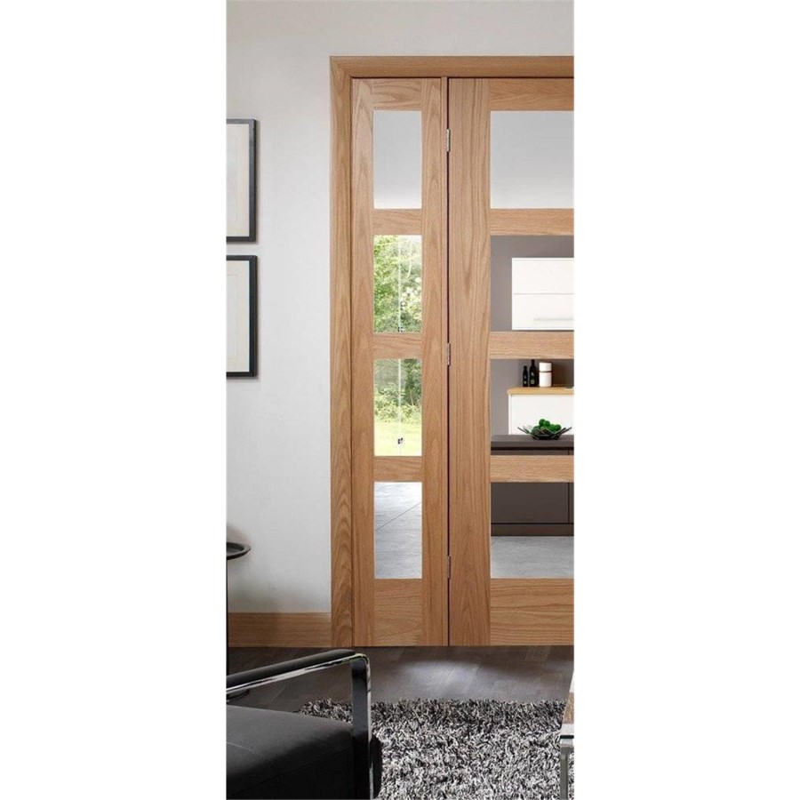 Internal Oak 4-Panel Shaker Door - Unfinished - 1981 x 838 x 35mm - XL Joinery