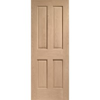 Internal Oak Victorian 4-Panel Door - Unfinished - 2032 x 813 x 35mm - Victoria - XL Joinery