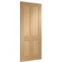 Internal Oak Victorian 4-Panel Shaker FD30 Fire Door - Unfinished - 1981 x 686 x 44mm - Victoria - XL Joinery
