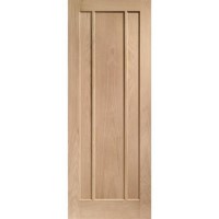 Internal Oak 3-Panel FD30 Fire Door - Unfinished - 2040 x 626 x 44mm - Worcester - XL Joinery