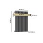 Gunmetal Single Panel Radiator with Brass Towel Bar 600 x 600mm - Iraya