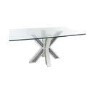 ONLY OPENED - Glass Top Rectangle Mirrored and Glitter Dining Table - Seats 6 - Jade Boutique