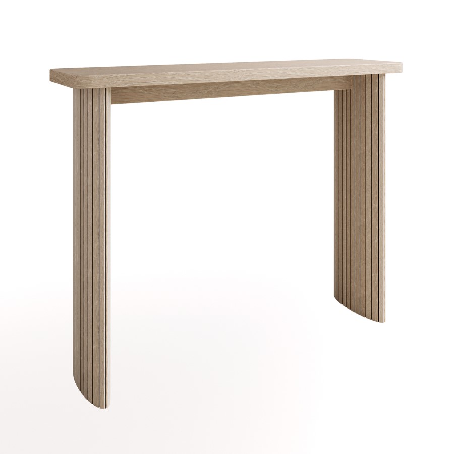 ONLY OPENED - Narrow Light Oak Console Table - Jarel