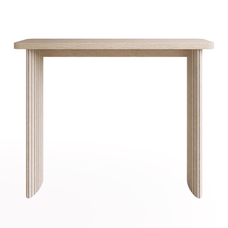 ONLY OPENED - Narrow Light Oak Console Table - Jarel