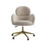 Beige Chenille Swivel Office Chair - Joelle
