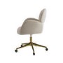Beige Chenille Swivel Office Chair - Joelle