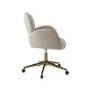 Beige Chenille Swivel Office Chair - Joelle
