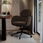 Brown Velvet Swivel Office Chair - Joelle