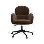 Brown Velvet Swivel Office Chair - Joelle