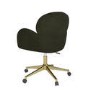 Dark Green Baby Boucle Swivel Office Chair - Joelle 