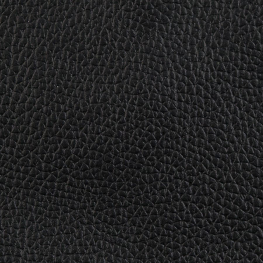 Black Real Leather and Walnut Lounge Chair with Ottoman - Joseph
