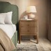 Solid Pine Wood 2 Drawer Bedside Table - Josephine