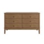 Wide Solid Pine Wood 6 Drawer Chest of Drawers - Josephine