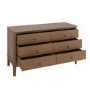 Wide Solid Pine Wood 6 Drawer Chest of Drawers - Josephine