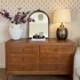Wide Solid Pine Wood 6 Drawer Chest of Drawers - Josephine
