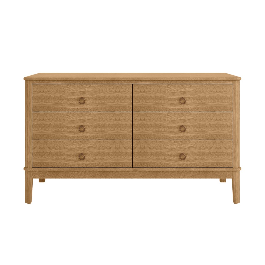 ONLY OPENED - Solid Light Wood Chest of 6 Drawers - Josephine