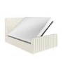 Cream Upholstered Small Double Side-Lift Ottoman Bed - Khloe