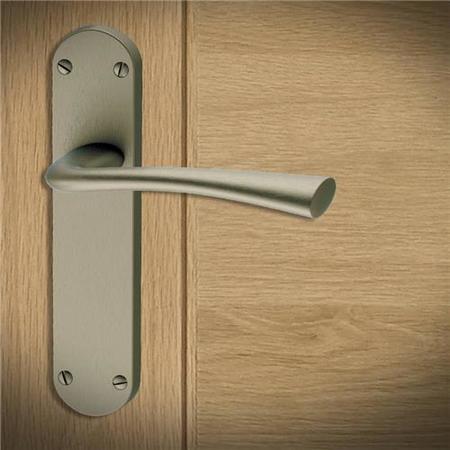 Internal Antique Brass Bathroom Lever Door Handle with Lock, Latch and Hinges Pack - 75mm Latch - Kuban - XL Joinery