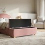 Pink Velvet Ottoman Storage Blanket Box 124cm - Lacey