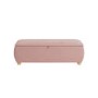 Pink Velvet Ottoman Storage Blanket Box 124cm - Lacey