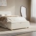 Cream Upholstered Ottoman Storage Blanket Box 124cm - Lacey