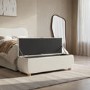 Cream Upholstered Ottoman Storage Blanket Box 124cm - Lacey
