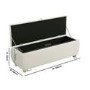 Cream Upholstered Ottoman Storage Blanket Box 124cm - Lacey